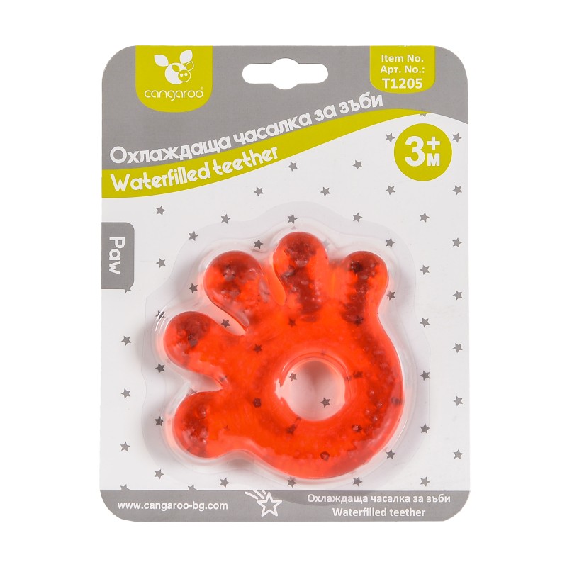 Water filled teether Paw Red - T1205
