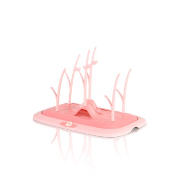 Bottle drying rack coral pink