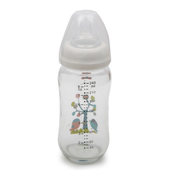 Normal glass bottle with wide neck 240ml - B0468