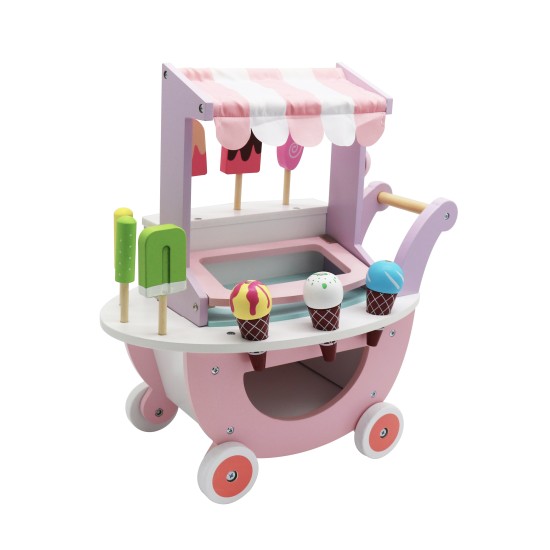 Wooden Ice Cream Cart - W10A095 Wooden Ice Cream Cart - W10A095