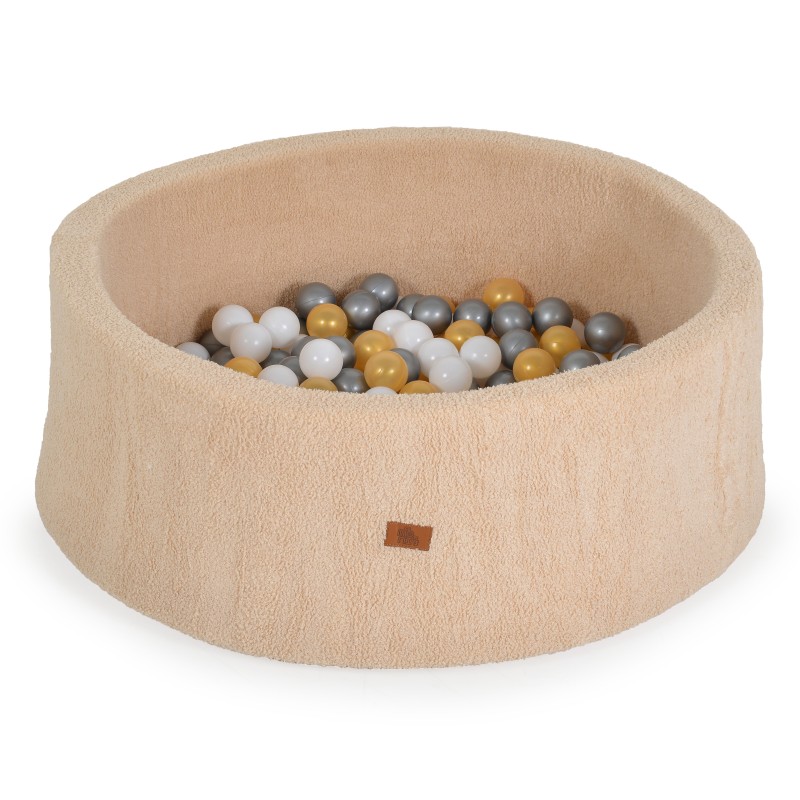 Soft play ball pit Boucle with 200 pcs balls - beige color