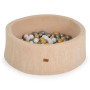 Soft play ball pit Boucle with 200 pcs balls - beige color