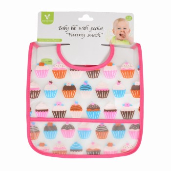 Baby Bib Funny Snack red 1001