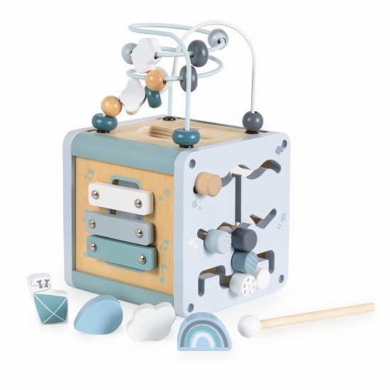 Wooden activity cube W11B316 Wooden activity cube W11B316