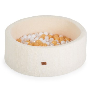Soft play ball pit Boucle with 200 pcs balls - ivory color