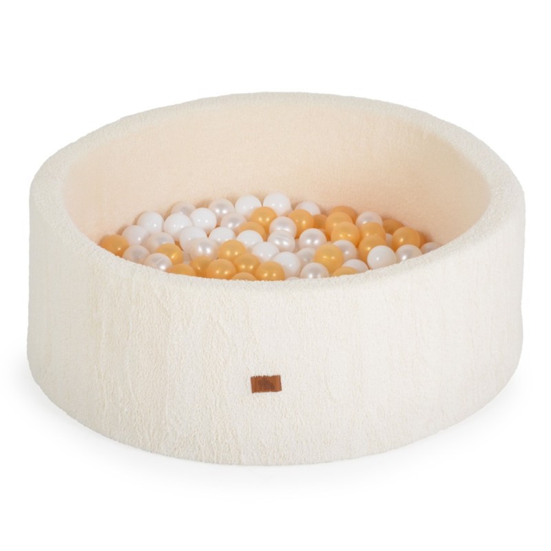 Soft play ball pit Boucle with 200 pcs balls - ivory color