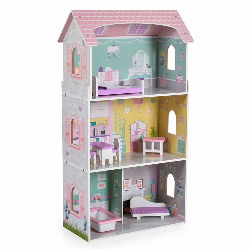 4121 Wooden doll house Anna 9 pcs