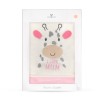 Baby blanket 90/100 cm Mum`s giraffe pink - 7689
