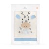 Baby blanket 90/100 cm Mum`s giraffe blue - 7689