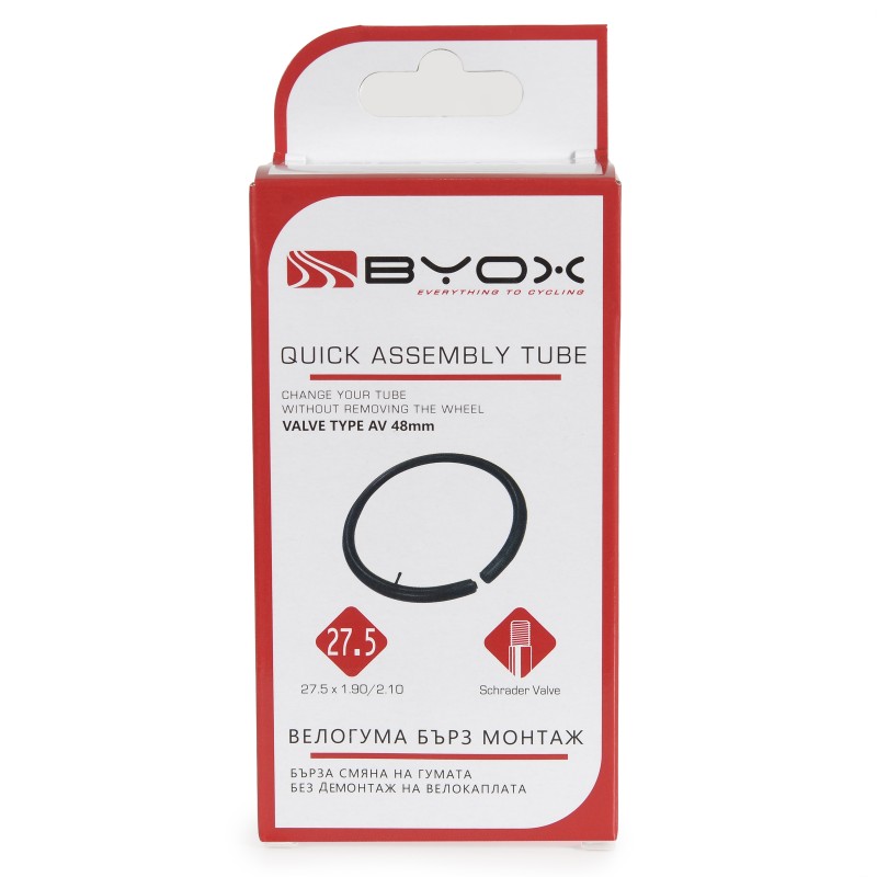 BYOX Quick assembling butyl tube 27.5“*1.90/2.10 ; A/V 48mm