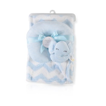 Baby Blanket 90/75 cm with a pillow Sammy blue