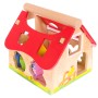 Wooden house farm sorter with blocks Ecotoys