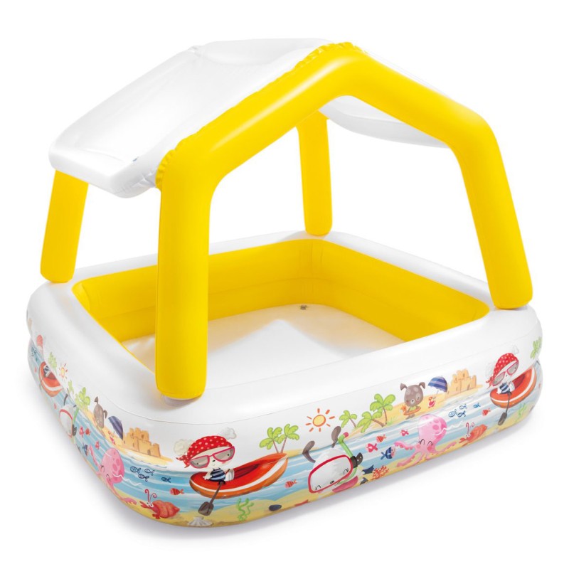 Inflatable paddling pool with a roof for children INTEX 57470
