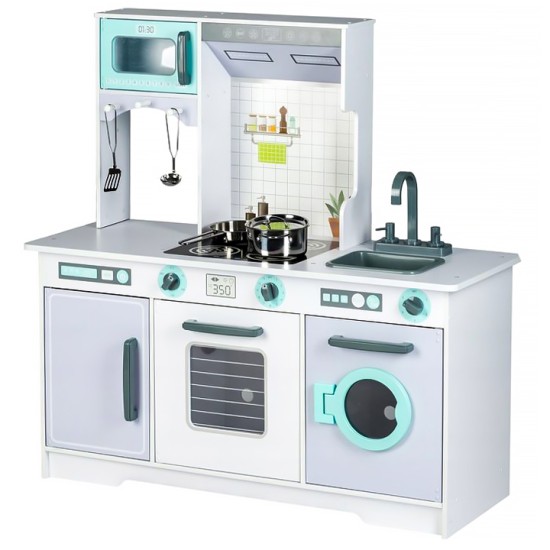Large wooden childrens kitchen with ECOTOYS accessories