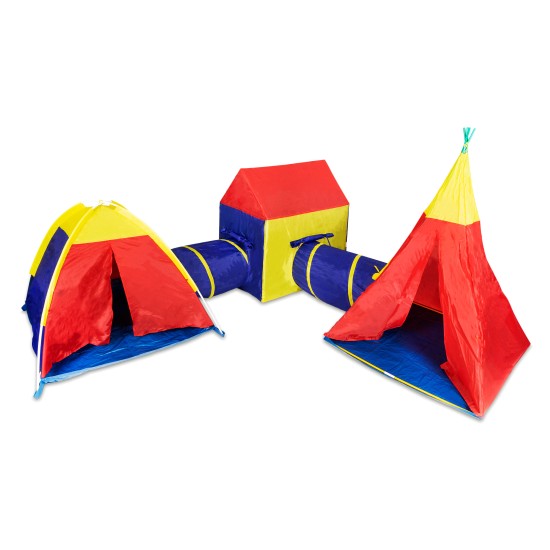 Set of tents for children 5in1 house + Iplay tunnels Set of tents for children 5in1 house + Iplay tunnels
