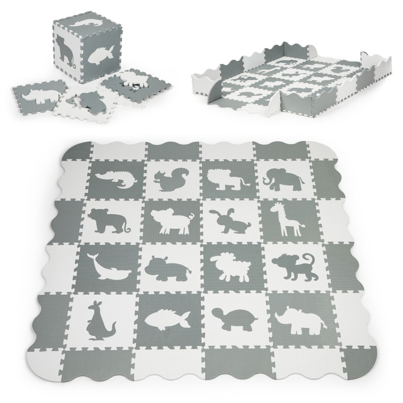 Foam mat with fence puzzle dry pool 36 pieces Ecotoys