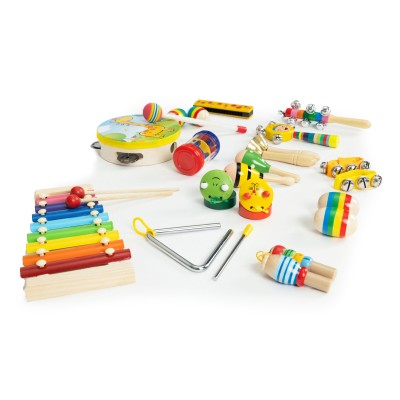 Wooden music set of 14 instruments for children
