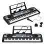 Large piano keyboard with microphone for children + power supply