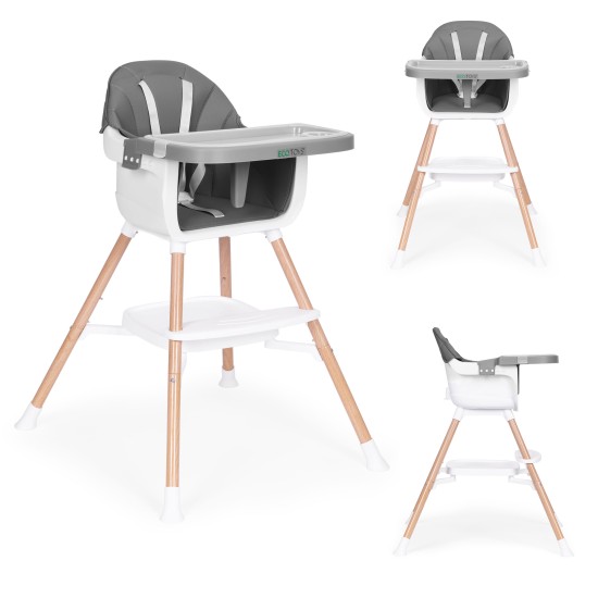 Child feeding chair 2-in-1, gray, ECOTOYS Child feeding chair 2-in-1, gray, ECOTOYS