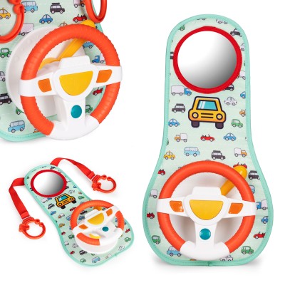 Interactive steering wheel mat for the car