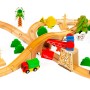 Wooden railroad tracks for batteries of 78 elements Ecotoys