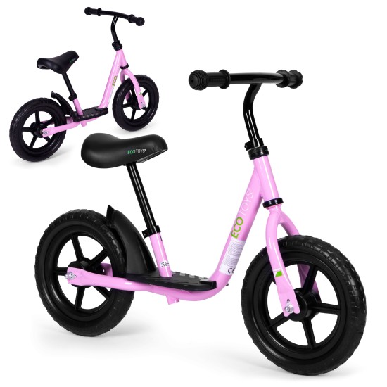 Bicycle, balance bike with platform for children, ride-on, EVA wheels ECOTOYS , pink Bicycle, balance bike with platform for children, ride-on, EVA wheels ECOTOYS , pink