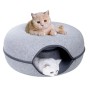 Cat bed donut tunnel bed 50cm - gray