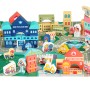 Wooden educational blocks city mat 121 pcs ECOTOYS