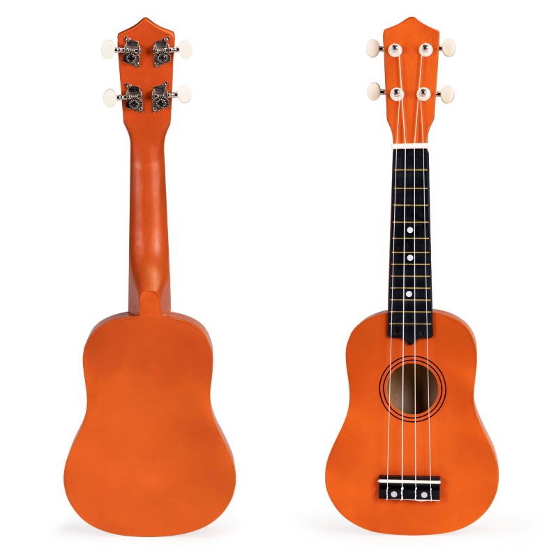 Childrens wooden ukulele guitar with 4 nylon strings ECOTOYS