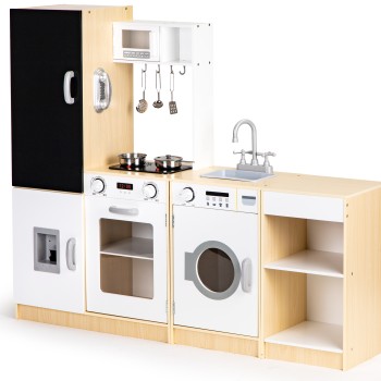Παιδική Ξύλιμνη Κουζίνα με Ρεαλιστικά Φώτα και Ήχους - ECOTOYS