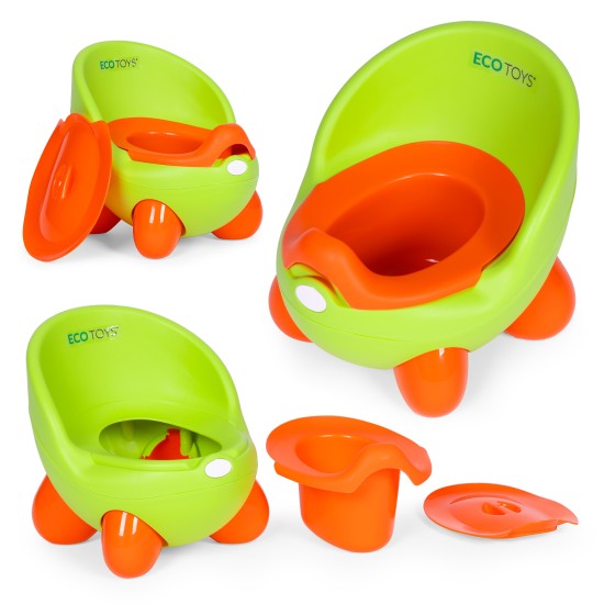 Potty toilet seat for children, removable insert, non-slip legs, green, ECOTOYS Potty toilet seat for children, removable insert, non-slip legs, green, ECOTOYS