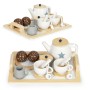 Wooden tea set, jug, cups, 16 elements ECOTOYS
