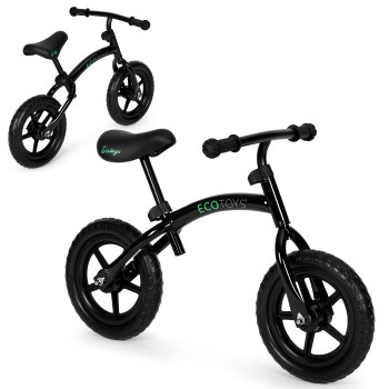 Children's balance bike, ride-on, EVA wheels ECOTOYS, black