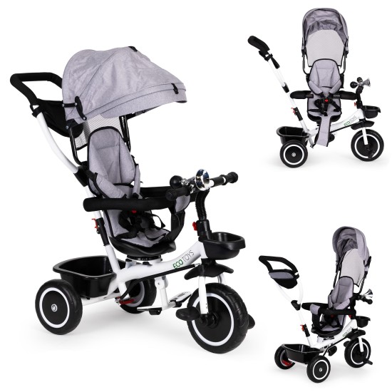 Tricycle with rotating seat 360 ECOTOYS gray Tricycle with rotating seat 360 ECOTOYS gray