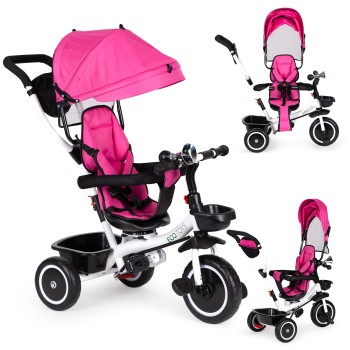 Tricycle with rotating seat 360' ECOTOYS pink