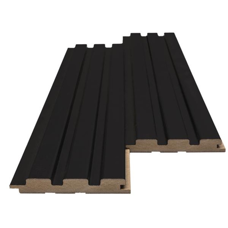 MDF PANEL ΜΕ 3D ΠΗΧΑΚΙΑ 505090 BEAT ST 16/119/2750mm BLACK NewPlan