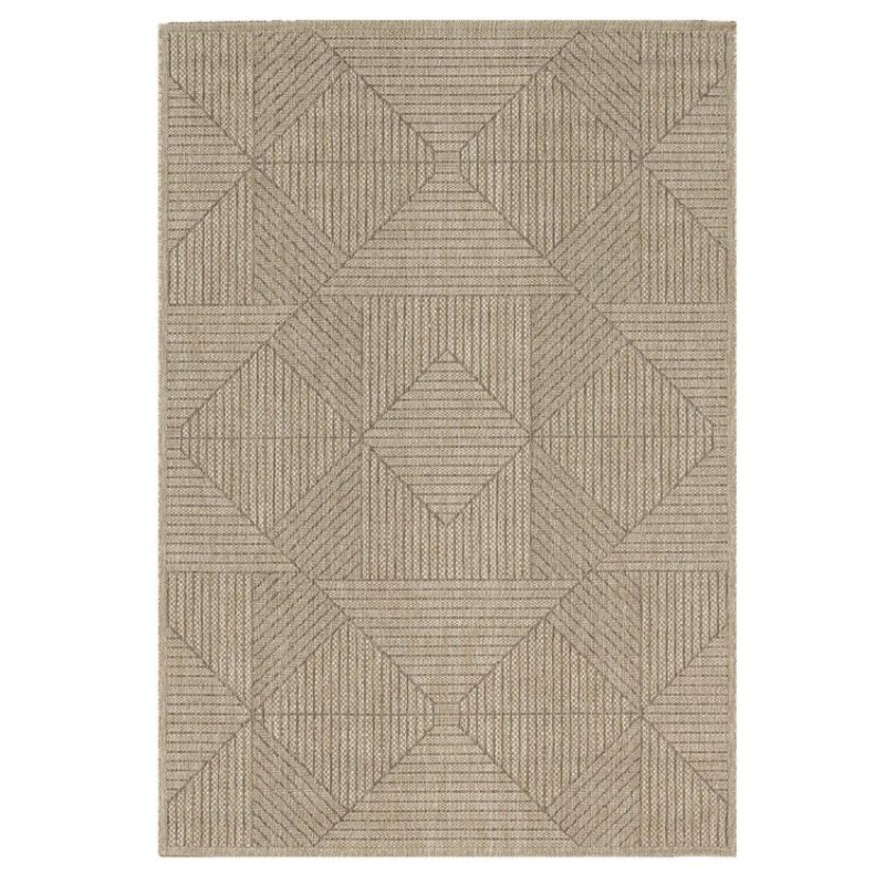 ΧΑΛΙ ETHNIK  2011C BROWN/CARAMEL BEIGE - 133X190  NewPlan