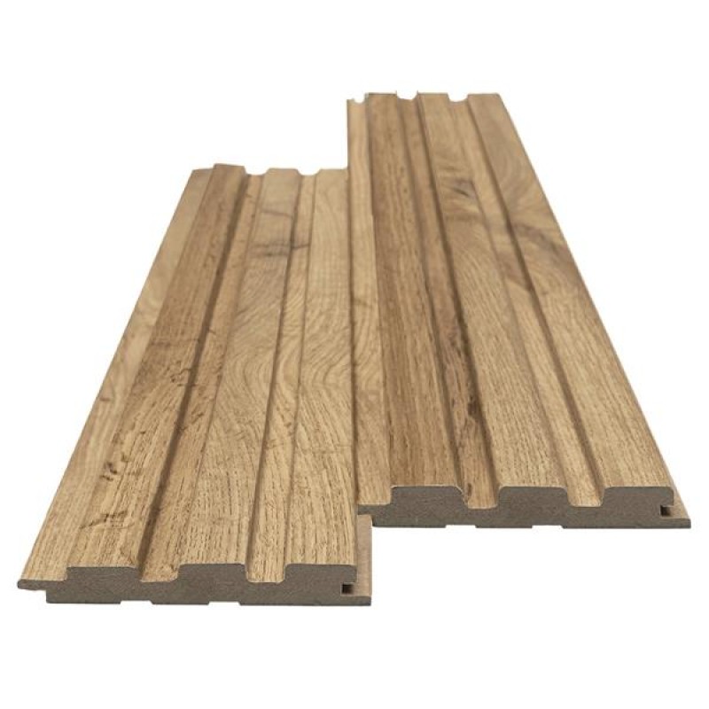 MDF PANEL ΜΕ 3D ΠΗΧΑΚΙΑ 508090 BEAT ST 16/119/2750mm PECAN NewPlan