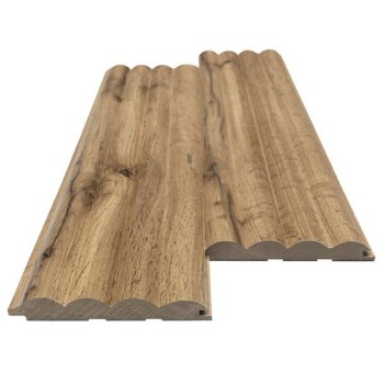 MDF PANEL ΜΕ 3D ΠΗΧΑΚΙΑ 808090 WAVE ST 16/119/2750mm PECAN NewPlan