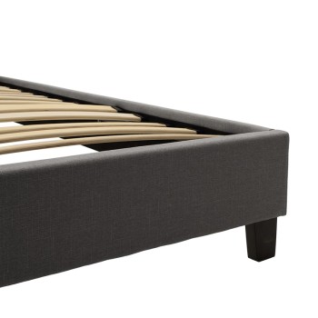 Κρεβάτι Mago pakoworld  ύφασμα ανθρακί 100x200εκ