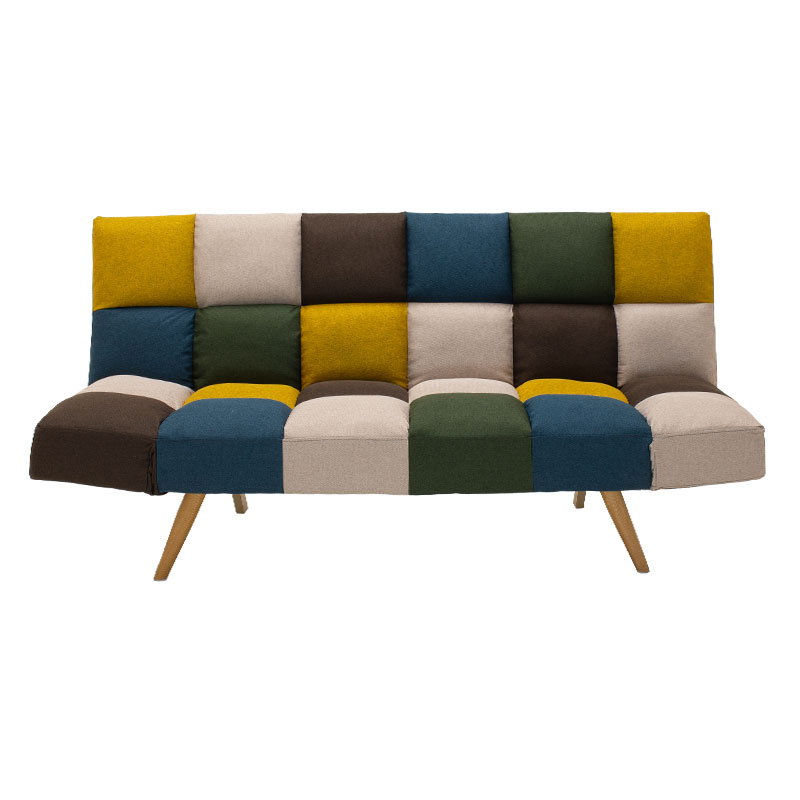 Καναπές - κρεβάτι 3θέσιος Freddo II pakoworld με ύφασμα πολύχρωμο 182x81x84εκ