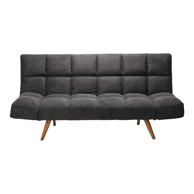 Καναπές - κρεβάτι 3θέσιος Freddo pakoworld ύφασμα ανθρακί 181x81x86εκ