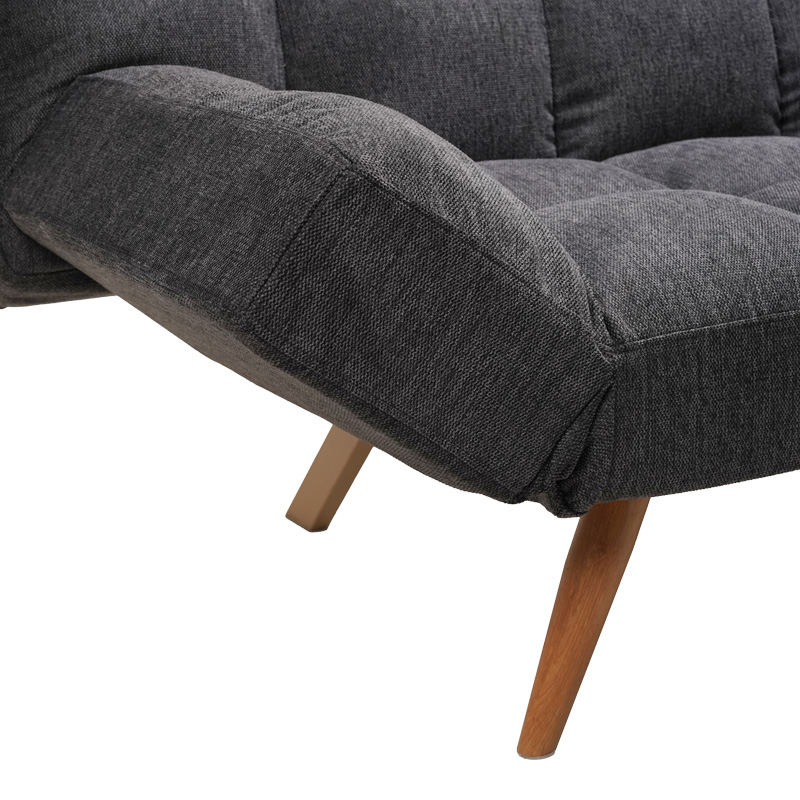 Καναπές - κρεβάτι 3θέσιος Freddo pakoworld ύφασμα ανθρακί 181x81x86εκ