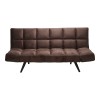Καναπές - κρεβάτι 3θέσιος Freddo pakoworld βελούδο καφέ 181x81x86εκ