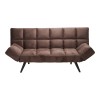 Καναπές - κρεβάτι 3θέσιος Freddo pakoworld βελούδο καφέ 181x81x86εκ