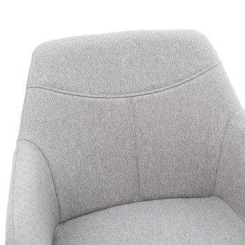 Πολυθρόνα Nasima pakoworld ύφασμα γκρι-φυσικό 57x58x84εκ