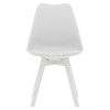 Καρέκλα Gaston pakoworld PP-PU λευκό-πόδι ξύλο λευκό