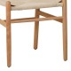 Καρέκλα Wishbone pakoworld rubberwood-σχοινί σε φυσική απόχρωση 50x51x80εκ