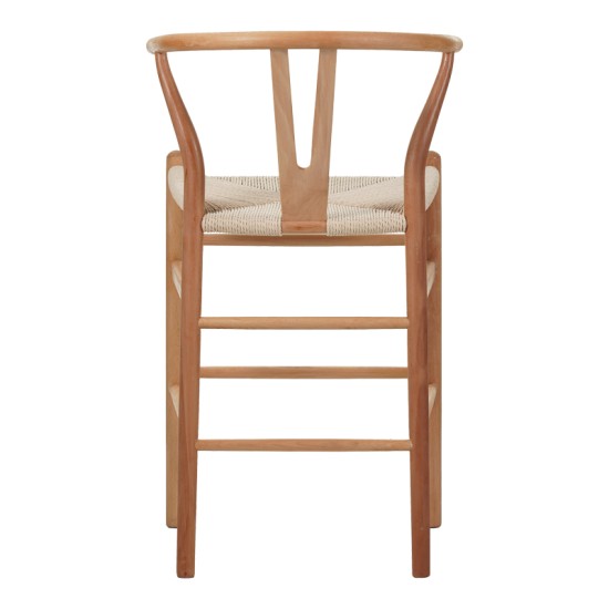 Σκαμπό μπαρ Wishbone pakoworld rubberwood-σχοινί σε φυσική απόχρωση 55x49x108εκκ Σκαμπό μπαρ Wishbone pakoworld rubberwood-σχοινί σε φυσική απόχρωση 55x49x108εκκ