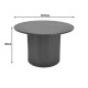 Τραπέζι σαλονιού Dovel pakoworld mdf σε μαύρη απόχρωση Φ70x40εκ